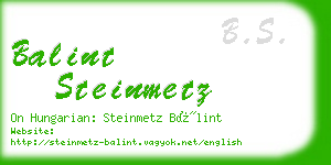 balint steinmetz business card